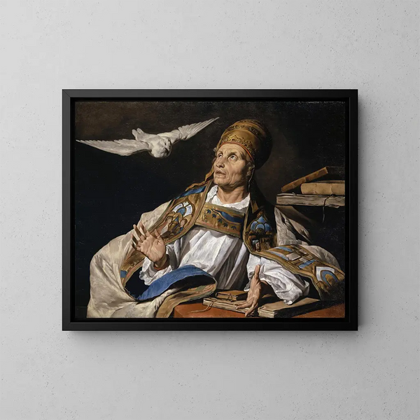 Saint Grégoire - Matthias Stom — indrammet kunstværk på væggen