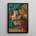 L'Enfant Jésus couronnant Saint Joseph med engle bagved - Mattia de Mare — indrammet kunstværk på væggen