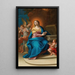 La Vierge à l'Enfant avec des anges et trois clous de la croix - Mattia de Mare — indrammet kunstværk på væggen