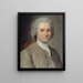 Portrait af Jean-Jacques Rousseau 1712-1778 forfatter og filosof - Maurice Quentin de La Tour — indrammet kunstværk på væggen