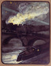 Bombardement af Paris i 1918 brand i Rue de Rivoli 12. april 1918 - Maurice Busset — visning af kunstværket
