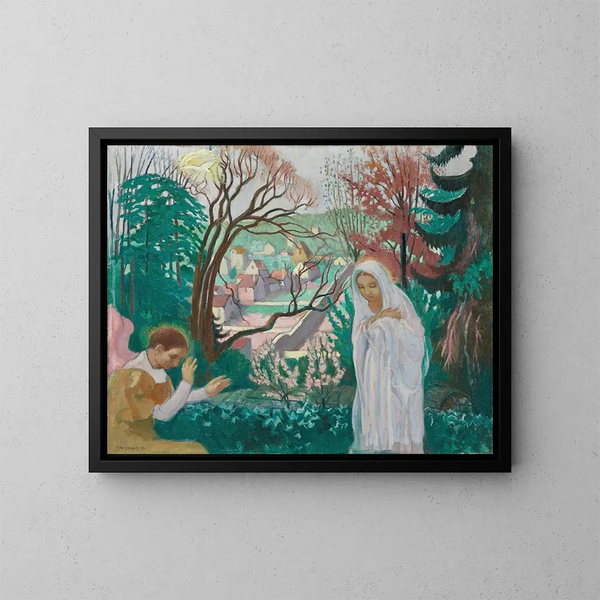 Annonciation dans le jardin printanier - Maurice Denis — indrammet kunstværk på væggen