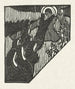 Illustration af Kristus, der bærer korset, og nonner, der ledsager et digt fra poesiesamlingen Visdom af Paul Verlaine - Maurice Denis — visning af kunstværket