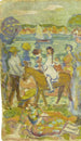 Gruppe af figurer med æsel - Maurice Prendergast — visning af kunstværket