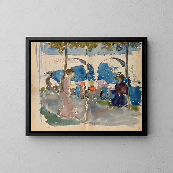 Carnet de croquis de Paris - Maurice Prendergast — indrammet kunstværk på væggen