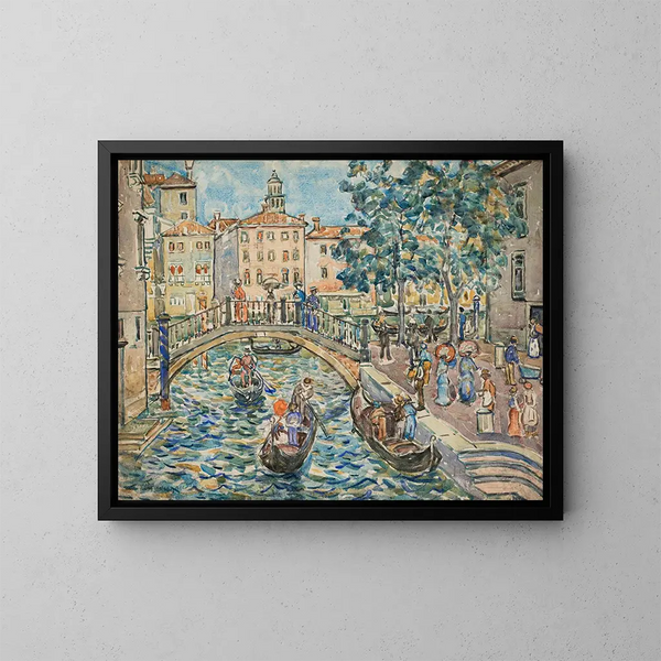 Scène de Venise - Maurice Prendergast — indrammet kunstværk på væggen