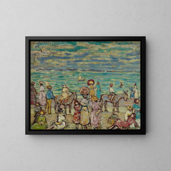 La Plage - Maurice Prendergast — indrammet kunstværk på væggen