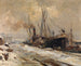 Port d'Anvers en hiver - Maurits Blieck — visning af kunstværket
