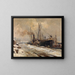 Port d'Anvers en hiver - Maurits Blieck — indrammet kunstværk på væggen