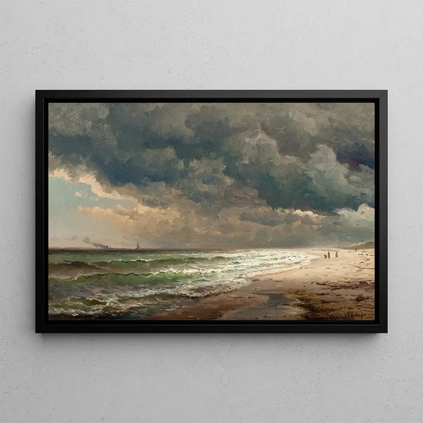 Plage de Long Island - Mauritz Frederick Hendrick de Haas — indrammet kunstværk på væggen