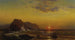 Solnedgang over bølger - Mauritz Frederick Hendrick de Haas — visning af kunstværket