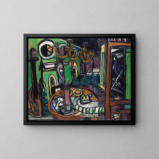Bag kulisserne - Max Beckmann — indrammet kunstværk på væggen