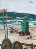 Baigneurs med grøn kabine og bådførere med røde bukser - Max Beckmann — visning af kunstværket
