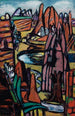 Landskab med klipper og klipper - Max Beckmann — visning af kunstværket