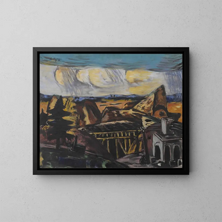 Stort karriere-maleri i Øvre Bavi - Max Beckmann — indrammet kunstværk på væggen