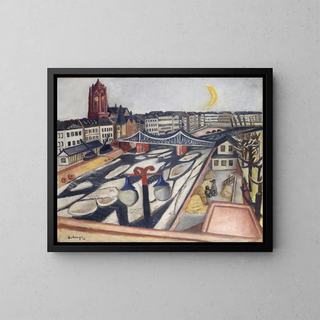 Glace sur la rivière - Max Beckmann — indrammet kunstværk på væggen