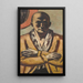 Selvportræt gul-lyserød - Max Beckmann — indrammet kunstværk på væggen