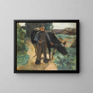 Max Liebermann - A farmer with his cow.webp