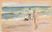 Baignade sur la plage - Max Liebermann — visning af kunstværket