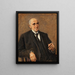Portrait af tekstilfabrikanten Carl Lewin - Max Liebermann — indrammet kunstværk på væggen
