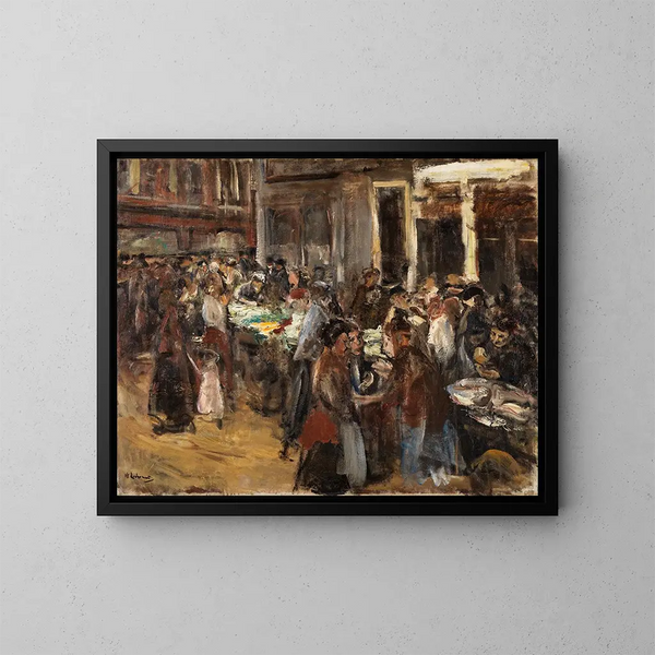 Markedet for ædelstene i Amsterdam - Max Liebermann — indrammet kunstværk på væggen