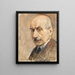 Selvportræt - Max Liebermann — indrammet kunstværk på væggen
