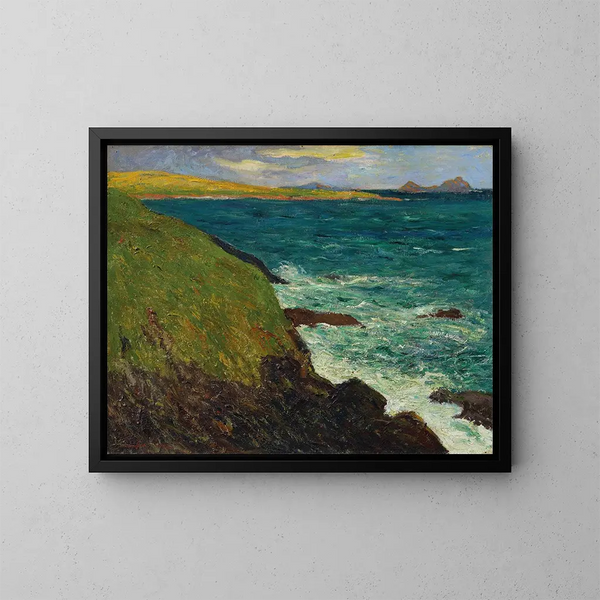 Bords de la côte Saint-Jean-du-Doigt, Bretagne - Maxime Maufra — indrammet kunstværk på væggen