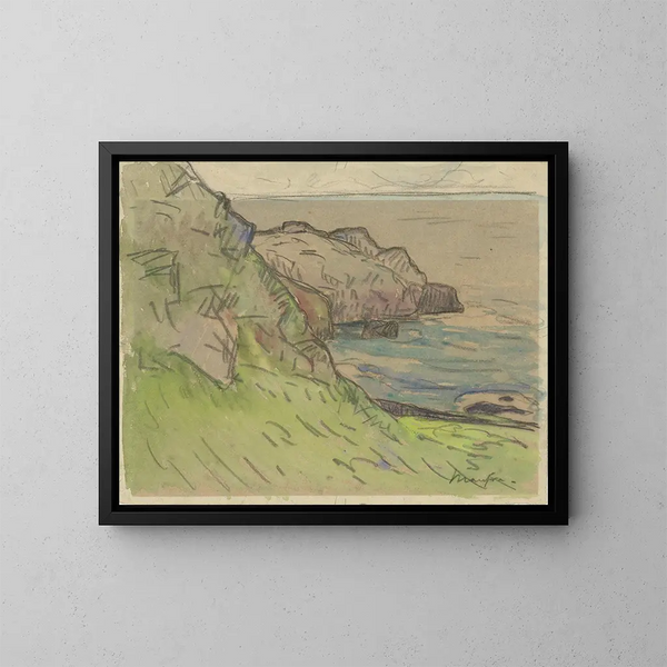 Côte rocheuse en Bretagne - Maxime Maufra — indrammet kunstværk på væggen