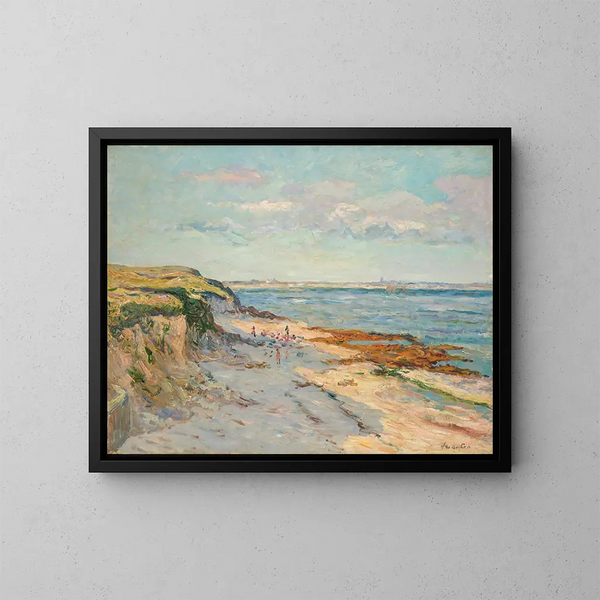 La Plage de Kerhostin, Morbihan - Maxime Maufra — indrammet kunstværk på væggen
