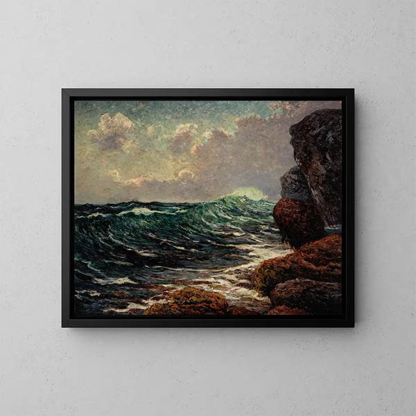 La mare montante à Port-Blanc - Maxime Maufra — indrammet kunstværk på væggen