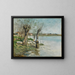 Lavandières ved en flodside nær Nantes - Maxime Maufra — indrammet kunstværk på væggen