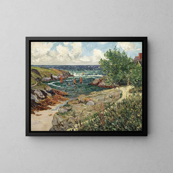 Le port de Goulphar, Belle-Île-en-Mer - Maxime Maufra — indrammet kunstværk på væggen