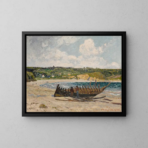 Le Vieux bateau à Morgat - Maxime Maufra — indrammet kunstværk på væggen