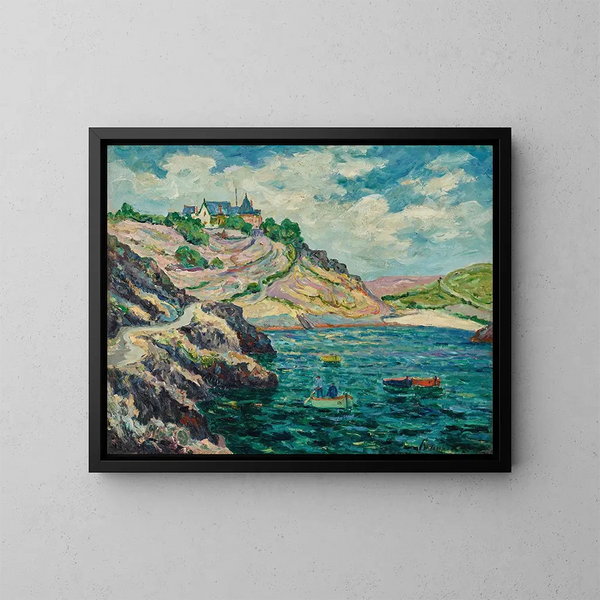Le fond de l'anse de Port-Goulphar, Belle-Île - Maxime Maufra — indrammet kunstværk på væggen