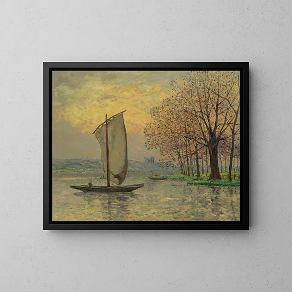 Maxime Maufra | Maleri af Les bords de la Loire — indrammet kunstværk på væggen