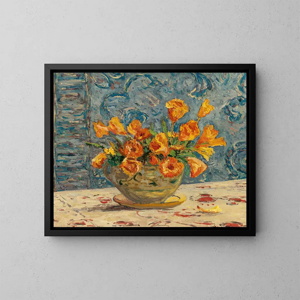 Vase de fleurs - Maxime Maufra — indrammet kunstværk på væggen