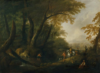 Maximilian Joseph Schinnagl - Waldlandschaft mit Gewsser links.webp