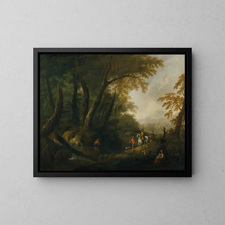 Maximilian Joseph Schinnagl - Waldlandschaft mit Gewsser links.webp