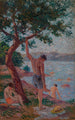 Saint-Tropez badende under pinjeskoven - Maximilien Luce — visning af kunstværket