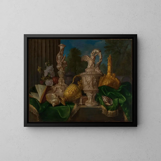 Meiffren Conte - Stillleben mit Gold und Silbergefen.webp