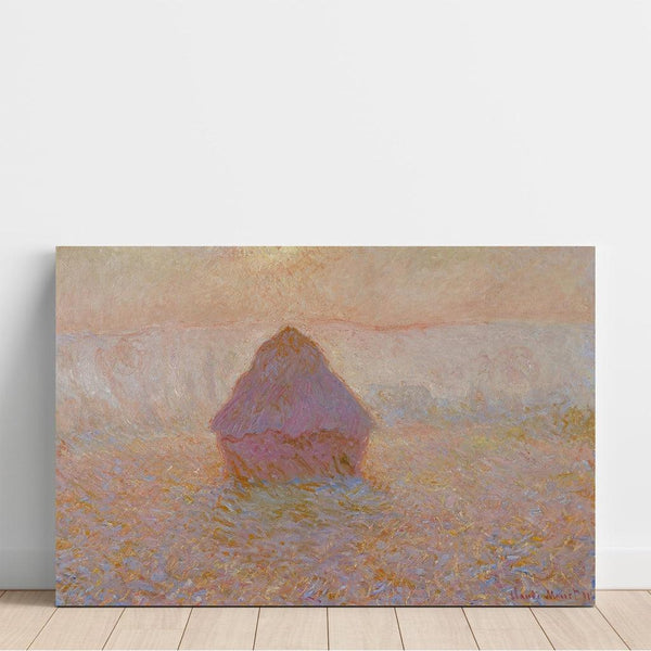 Reproduktion af maleriet Meule - Sol i tågen - Claude Monet