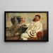 Studie af kunstkritikere - Michael Ancher — indrammet kunstværk på væggen