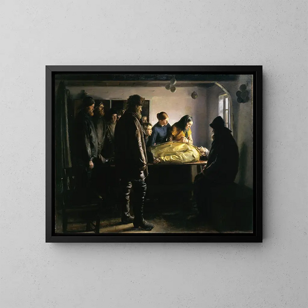 Le noyé - Michael Ancher — indrammet kunstværk på væggen