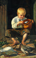 drengen, der fodrer ænder - Michael Ancher — visning af kunstværket