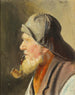 Fiskeri med rør og sydvest - Michael Ancher — visning af kunstværket