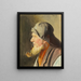 Fiskeri med rør og sydvest - Michael Ancher — indrammet kunstværk på væggen