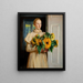 Fille aux tournesols 1893 - Michael Ancher — indrammet kunstværk på væggen