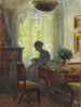 interiøret i kunstneren fru Anna Anchers hus af Sytjet - Michael Ancher — visning af kunstværket