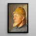 Fisker fra Skagen med en sydvest - Michael Ancher — indrammet kunstværk på væggen