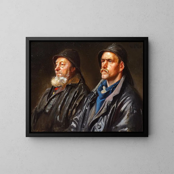 fiskere - Michael Ancher — indrammet kunstværk på væggen